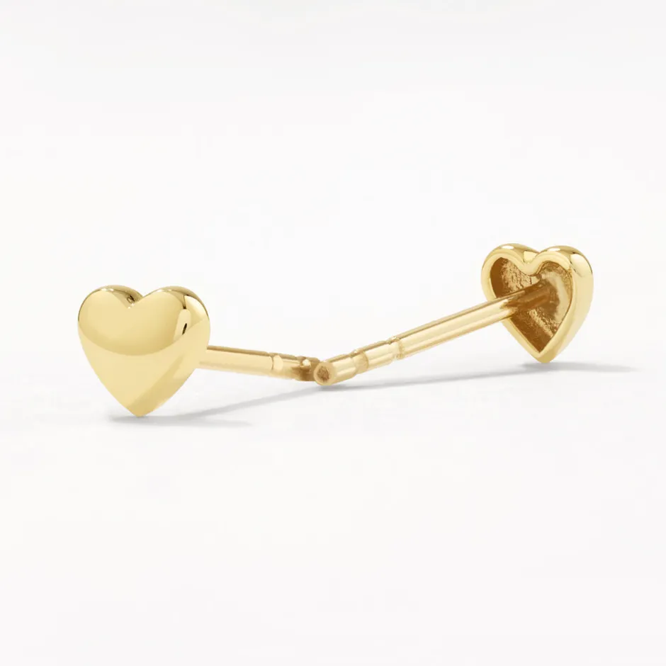 Sale Micro Heart Stud Earrings in 10k Gold Best Selling Gifts | Symbolic Jewellery