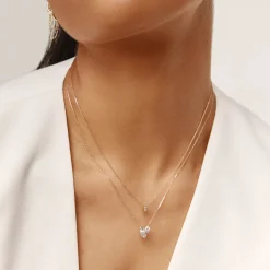 Online Micro Laboratory-Grown Diamond Kite Necklace in 10k Gold Laboratory-grown Diamonds | Necklaces & Pendants