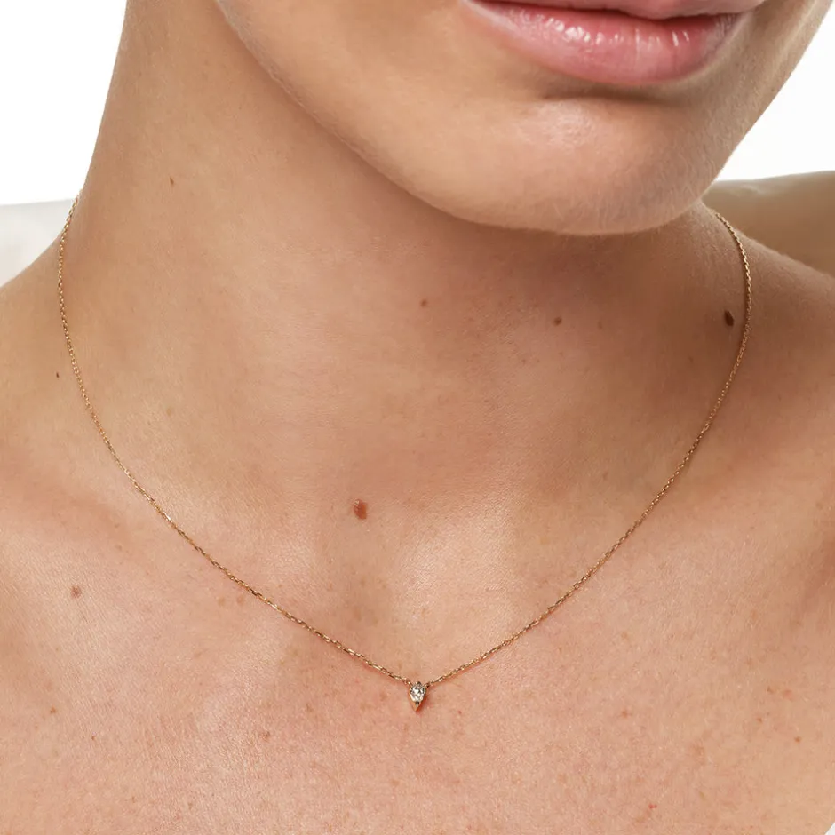 Online Micro Laboratory-Grown Diamond Kite Necklace in 10k Gold Laboratory-grown Diamonds | Necklaces & Pendants