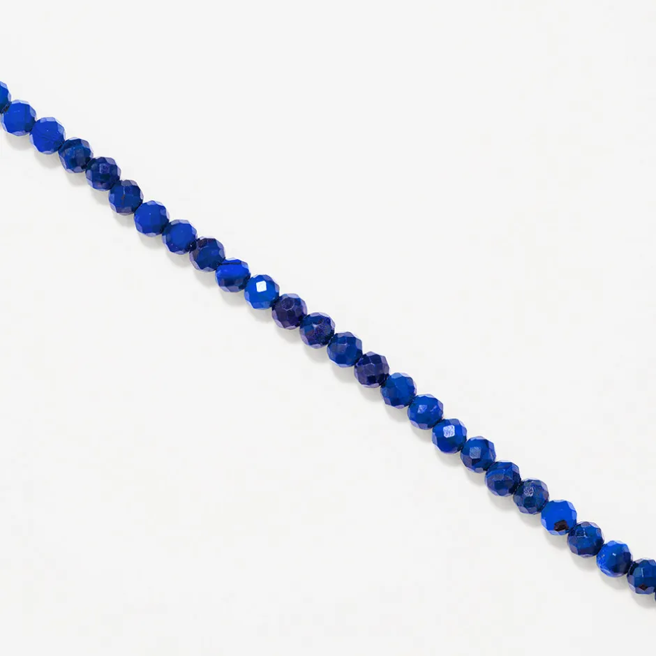 Sale Micro Lapis Lazuli Bead Bracelet in Gold Gifts For Him | Natural Gemstones