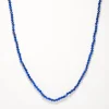 Online Micro Lapis Lazuli Bead Necklace in Gold Gifts For Him | Natural Gemstones