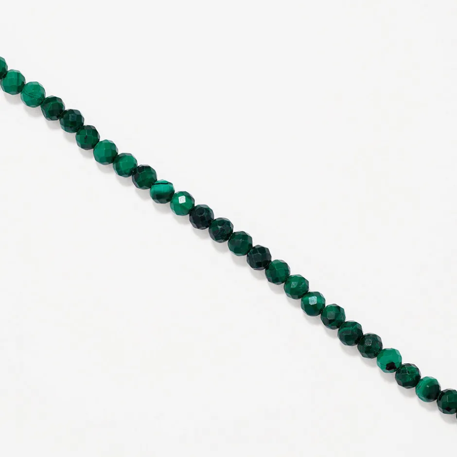 Fashion Micro Malachite Bead Bracelet in Gold Gifts For Him | Natural Gemstones