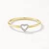 New Micro Pave Diamond Open Heart Ring in 10k Gold Gifts For Her | Symbolic Jewellery