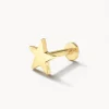 Clearance Micro Star Helix Single Stud Earring in 10k Gold Gifts For Him | Symbolic Jewellery
