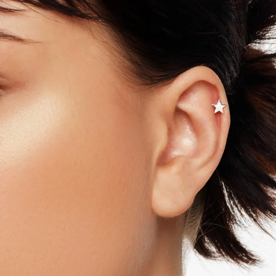 Fashion Micro Star Helix Single Stud Earring in Silver Gifts For Him | Symbolic Jewellery