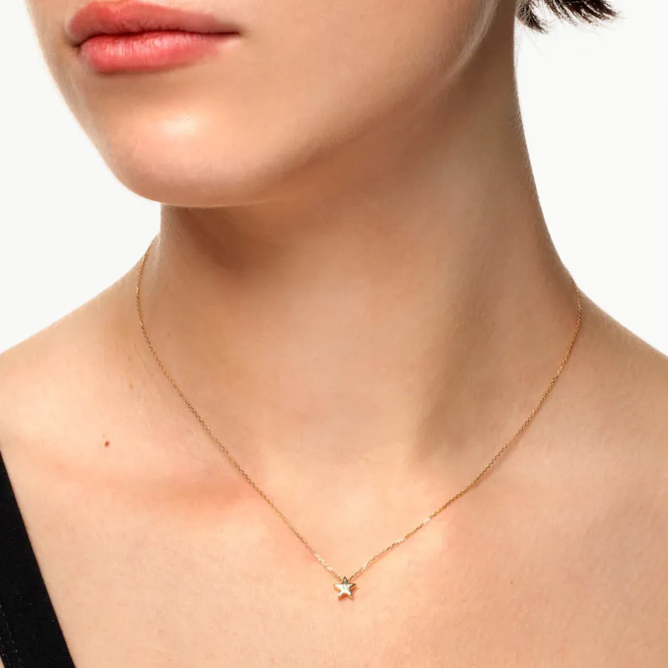 Discount Micro Star Necklace in 10k Gold Symbolic Jewellery | Under $300