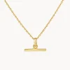 Best Micro T-Bar Necklace in 10k Gold Necklaces & Pendants | Pendants & Charms