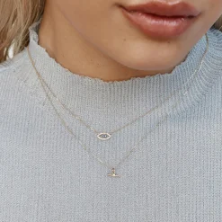 Best Micro T-Bar Necklace in 10k Gold Necklaces & Pendants | Pendants & Charms