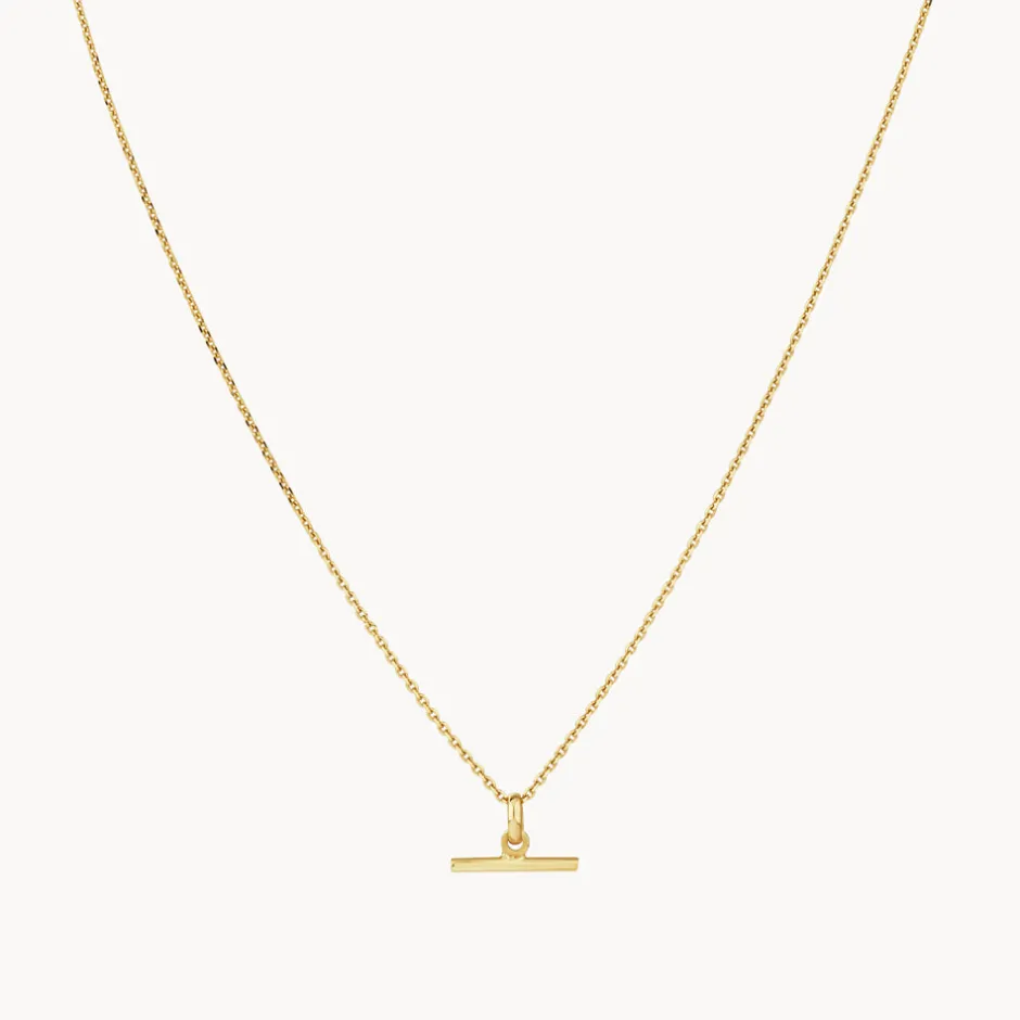 Best Micro T-Bar Necklace in 10k Gold Necklaces & Pendants | Pendants & Charms