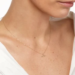 Best Micro T-Bar Necklace in 10k Gold Necklaces & Pendants | Pendants & Charms