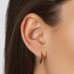 Best Midi Charm Huggie Earrings in 10k Gold Gifts For Him | Gifts For Her