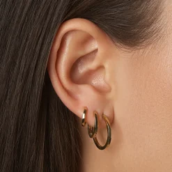 Best Midi Charm Huggie Earrings in 10k Gold Gifts For Him | Gifts For Her