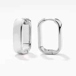 Clearance Midi Chunky Paperclip Earrings in Silver 925 Sterling Silver | Earrings