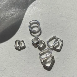 Clearance Midi Chunky Paperclip Earrings in Silver 925 Sterling Silver | Earrings