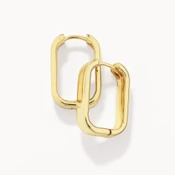 Clearance Midi Chunky Paperclip Earrings in Gold 18k Fine Gold Plated | Earrings