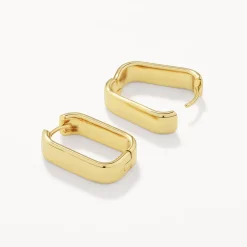 Clearance Midi Chunky Paperclip Earrings in Gold 18k Fine Gold Plated | Earrings