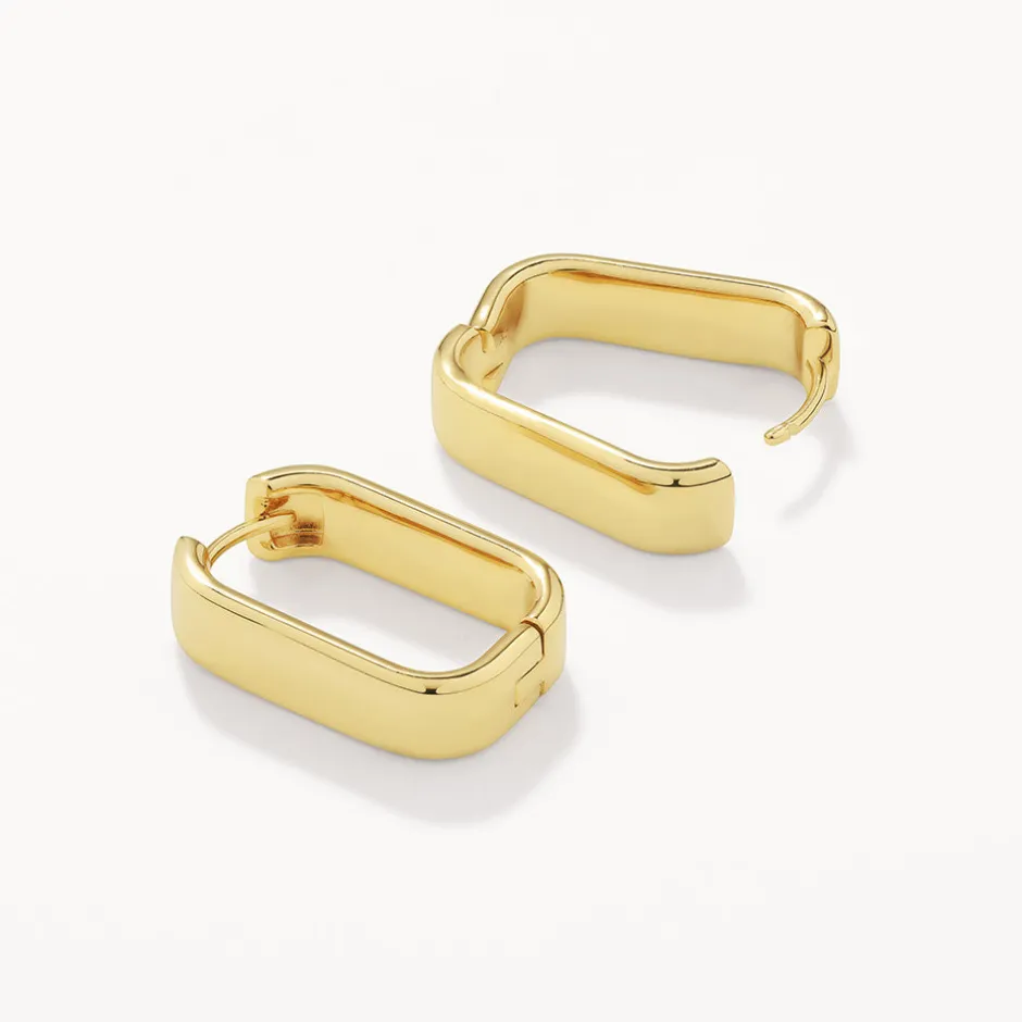 Clearance Midi Chunky Paperclip Earrings in Gold 18k Fine Gold Plated | Earrings