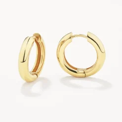 Online Midi Curve Hoop Earrings in Gold Best Friend Gifts | Under $150