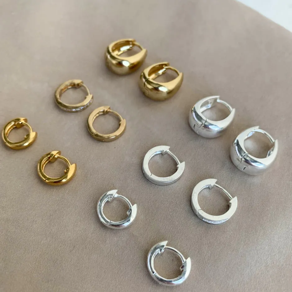 Online Midi Huggie Earrings in Gold Best Friend Gifts | Under $150