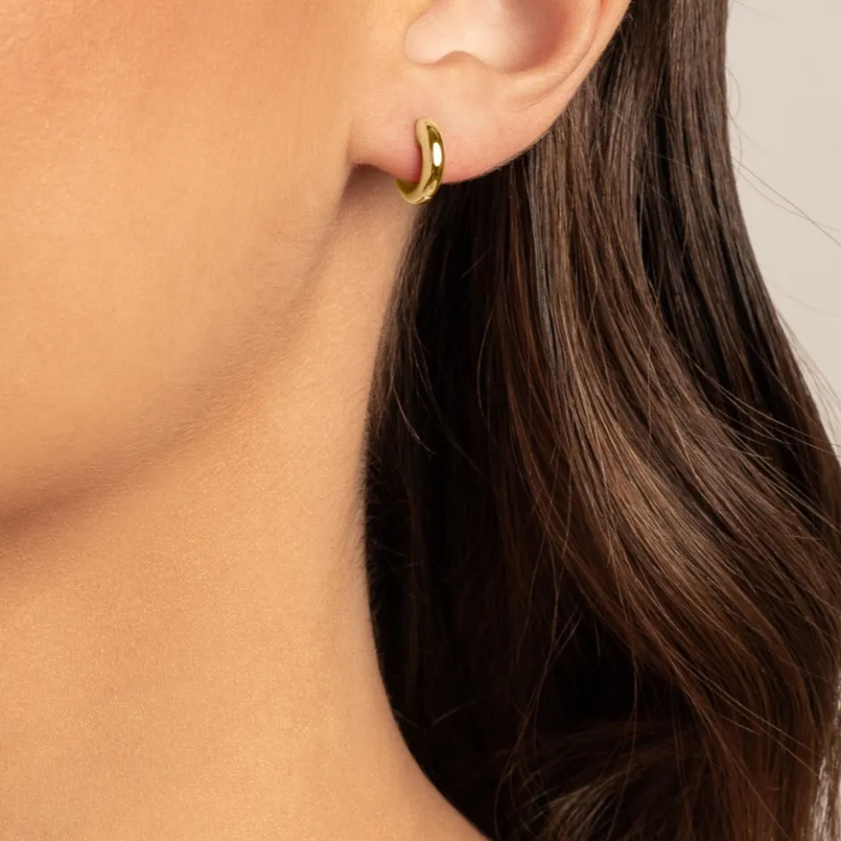 Online Midi Huggie Earrings in Gold Best Friend Gifts | Under $150
