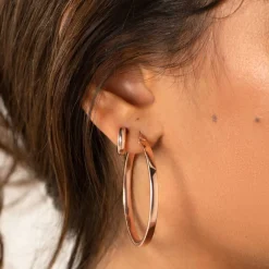 Best Midi Huggie Earrings in Rose Gold Best Friend Gifts | Under $150