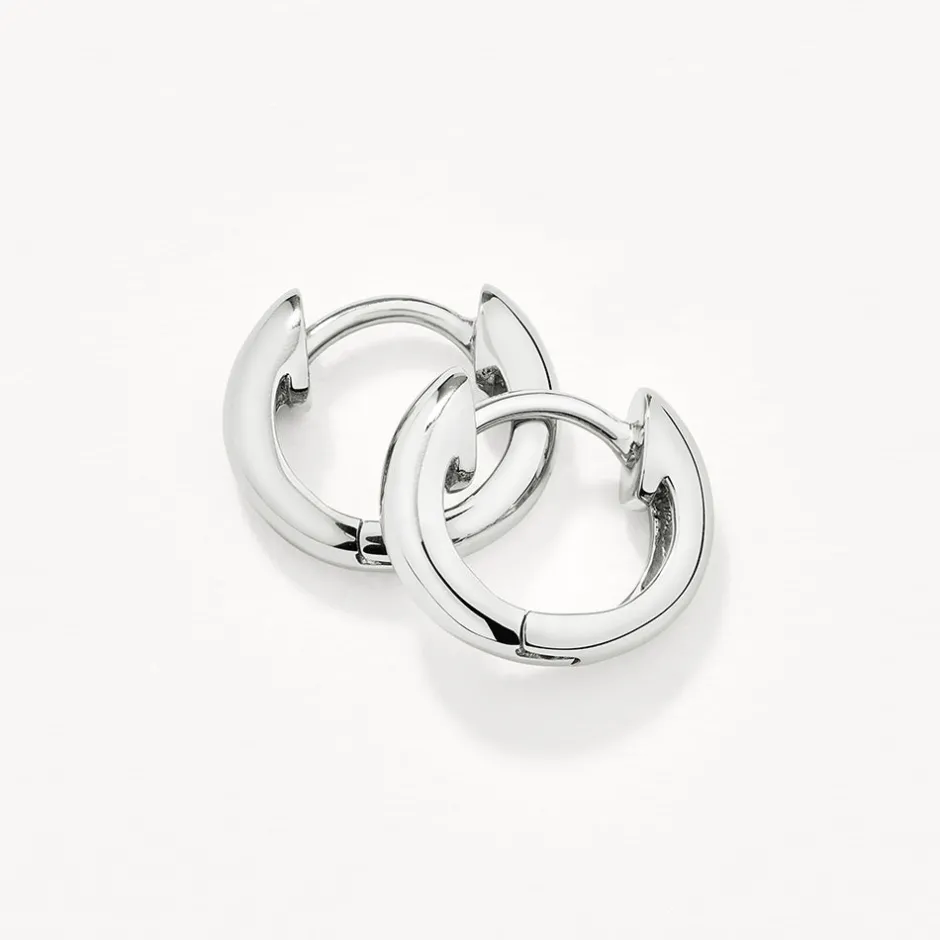 Online Midi Huggie Earrings in Silver Gifts For Him | Best Friend Gifts