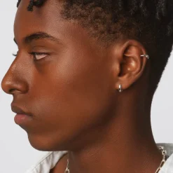 Online Midi Huggie Earrings in Silver Gifts For Him | Best Friend Gifts