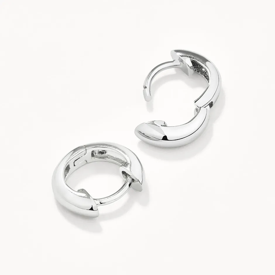 Online Midi Huggie Earrings in Silver Gifts For Him | Best Friend Gifts