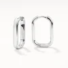 Hot Midi Paperclip Earrings in Silver Under $150 | 925 Sterling Silver