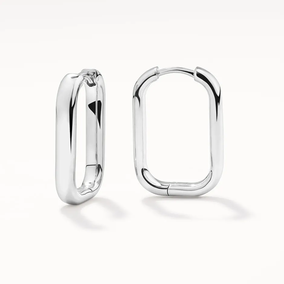 Hot Midi Paperclip Earrings in Silver Under $150 | 925 Sterling Silver