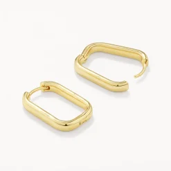 Clearance Midi Paperclip Earrings in Gold Under $150 | 18k Fine Gold Plated