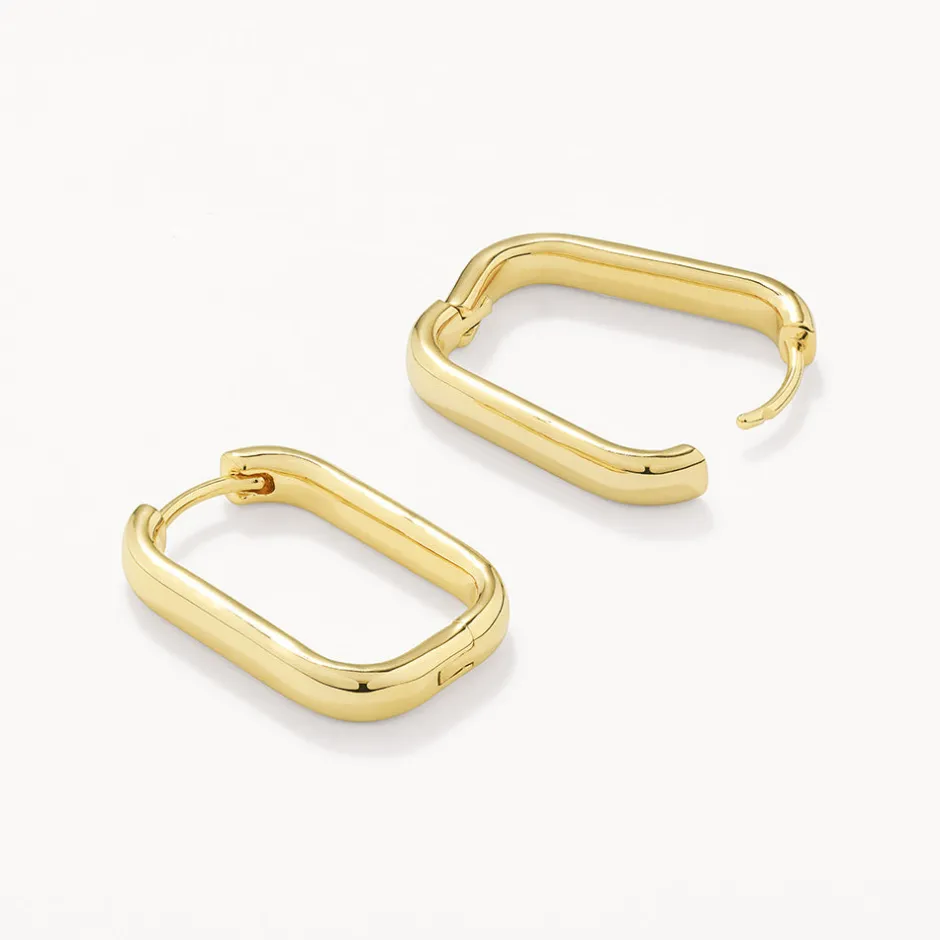 Clearance Midi Paperclip Earrings in Gold Under $150 | 18k Fine Gold Plated