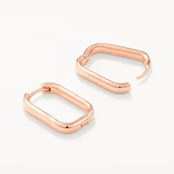 New Midi Paperclip Earrings in Rose Gold 18k Fine Rose Gold Plated | Earrings
