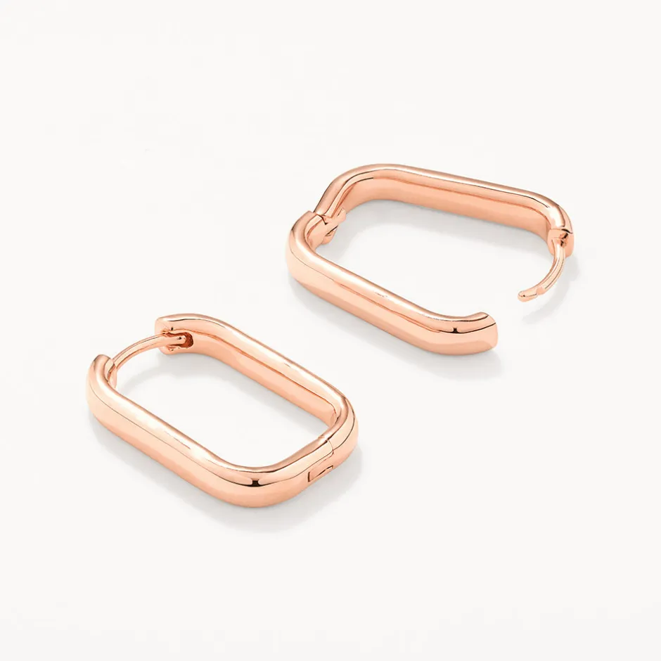 New Midi Paperclip Earrings in Rose Gold 18k Fine Rose Gold Plated | Earrings