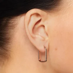 New Midi Paperclip Earrings in Rose Gold 18k Fine Rose Gold Plated | Earrings
