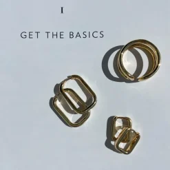 Clearance Midi Paperclip Earrings in Gold Under $150 | 18k Fine Gold Plated