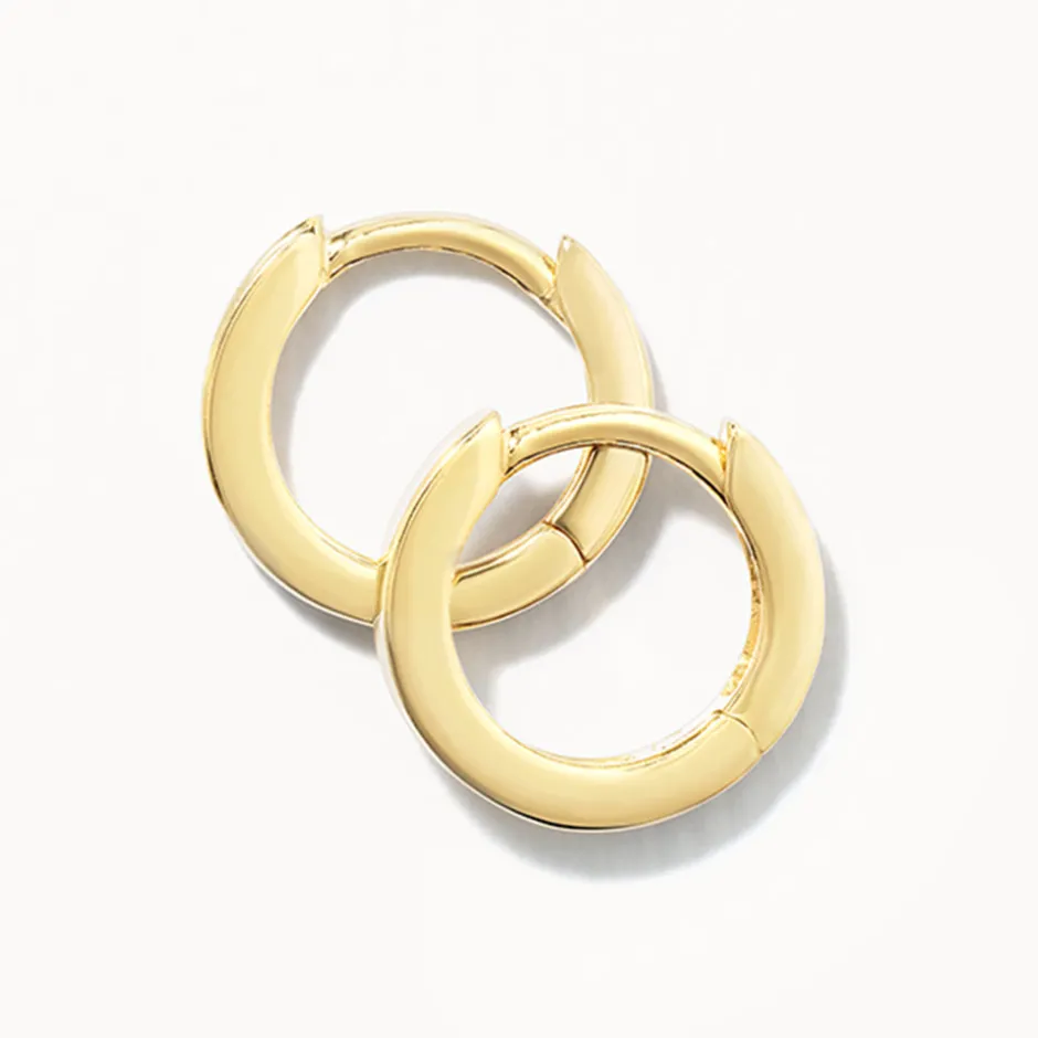 Sale Mini Charm Huggie Earrings in 10k Gold 10k Gold | Unisex