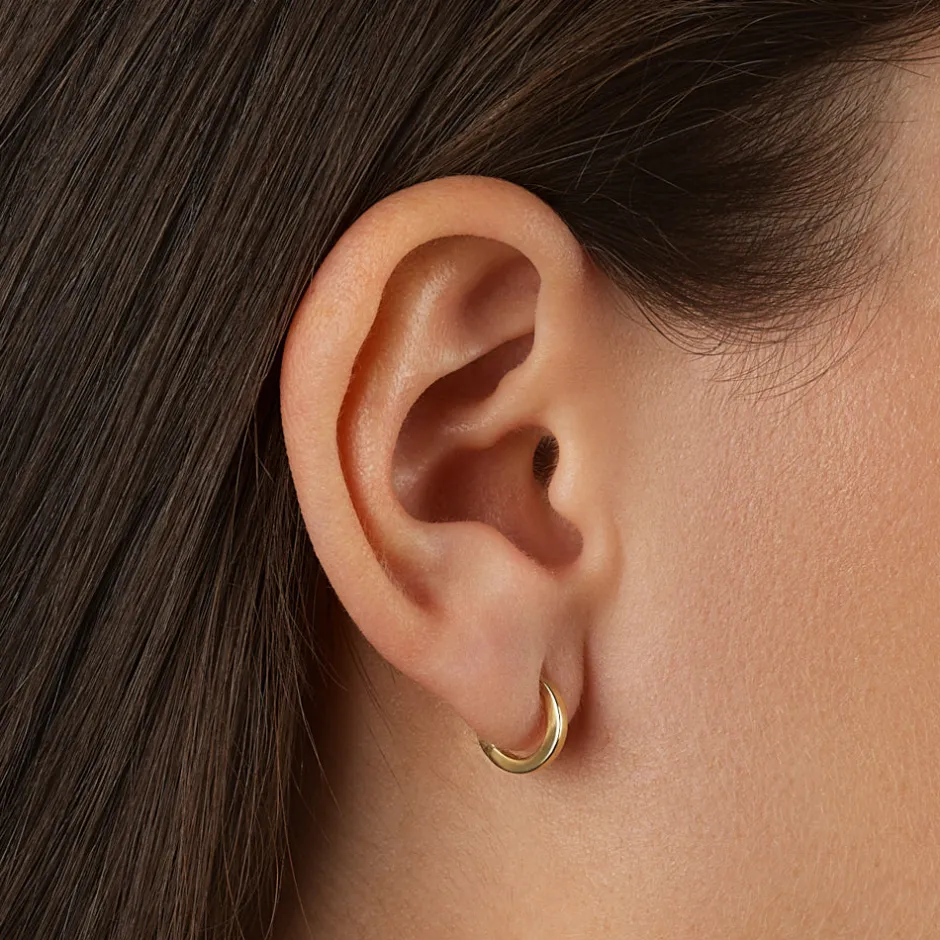 Sale Mini Charm Huggie Earrings in 10k Gold 10k Gold | Unisex