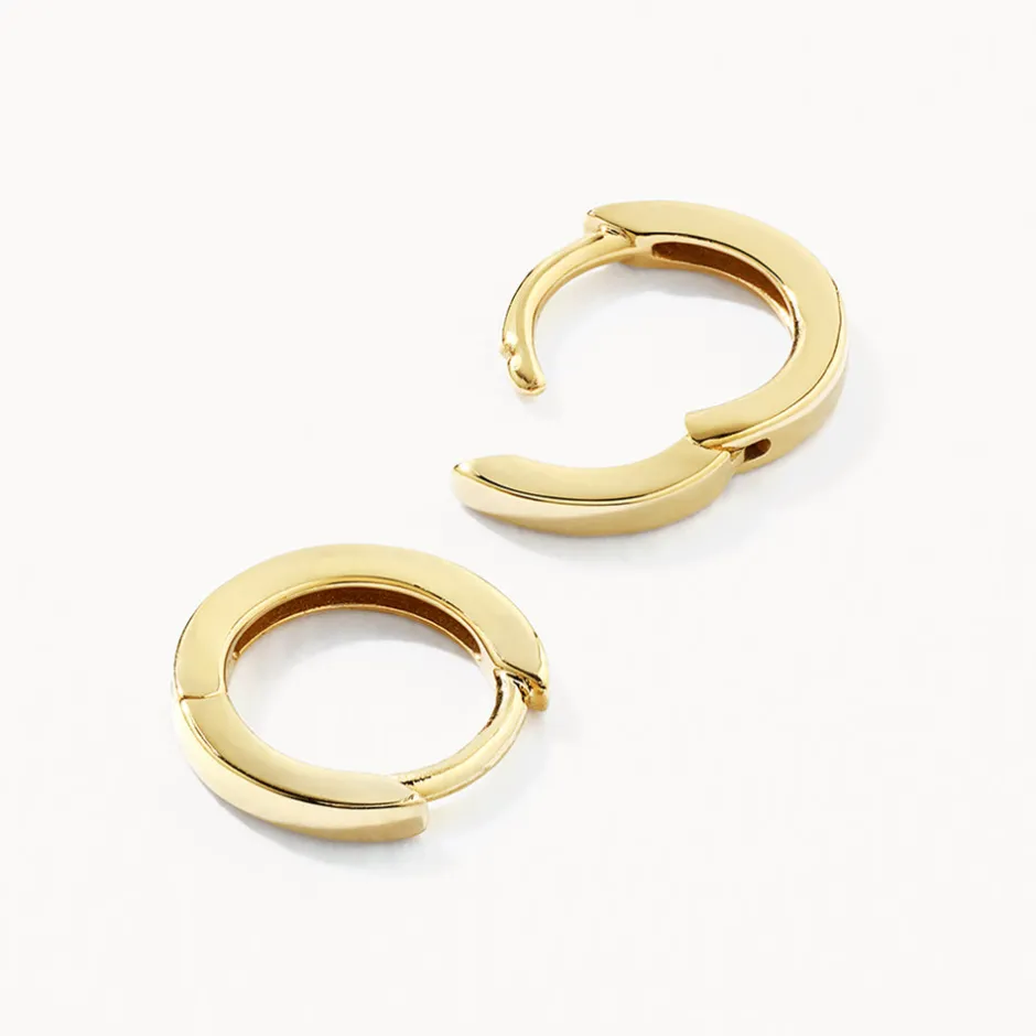 Sale Mini Charm Huggie Earrings in 10k Gold 10k Gold | Unisex