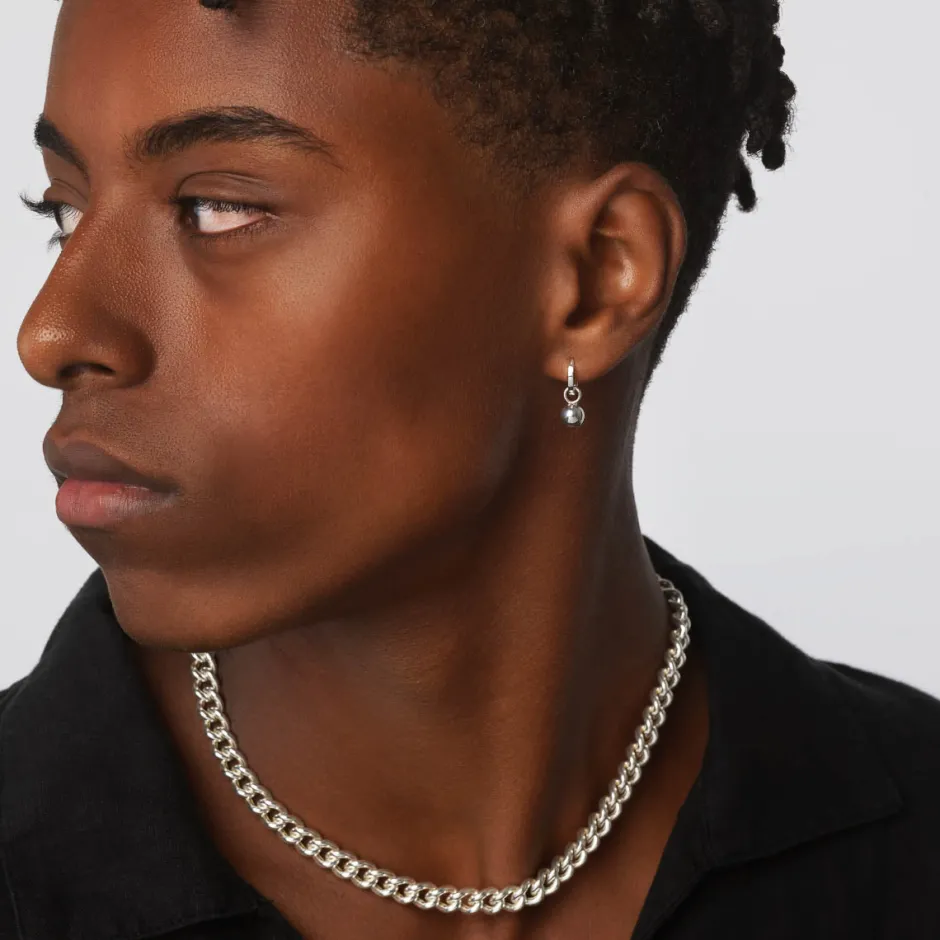 Hot Mini Charm Huggie Earrings in Silver 925 Sterling Silver | Unisex