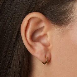 Sale Mini Charm Huggie Earrings in 10k Gold 10k Gold | Unisex