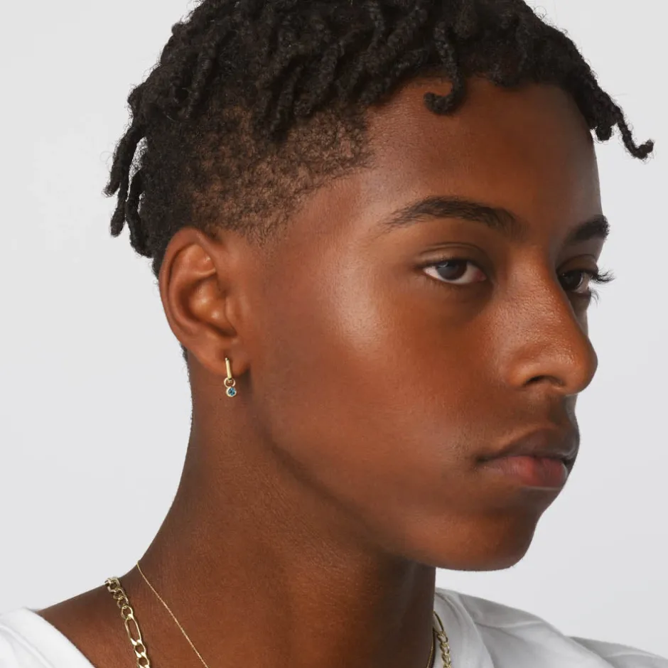 Best Mini Charm Paperclip Huggie Earrings in 10k Gold 10k Gold | Unisex