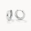 Best Mini Curve Hoop Earrings in Silver Best Friend Gifts | Under $150