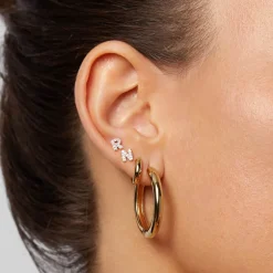 Outlet Mini Curve Hoop Earrings in Gold Best Friend Gifts | Under $150