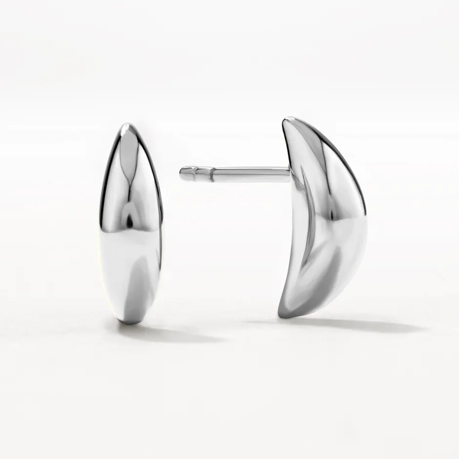 Clearance Mini Dome Stud Earrings in Silver 925 Sterling Silver | Earrings
