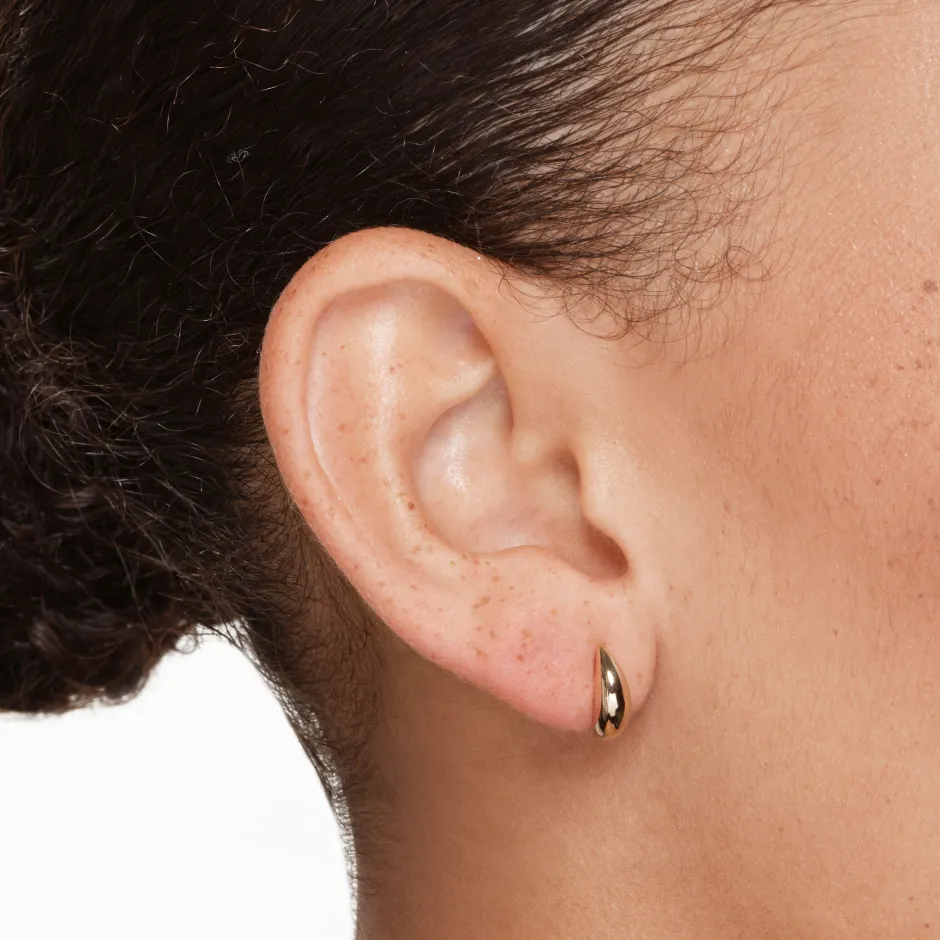 Outlet Mini Dome Stud Earrings in Gold 18k Fine Gold Plated | Earrings