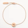 New Mini Engravable Circle Bracelet in Rose Gold Engravable Jewellery | 18k Fine Rose Gold Plated