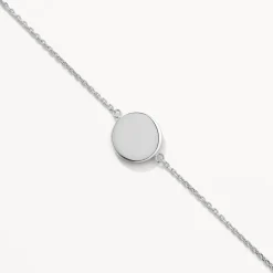 Outlet Mini Engravable Circle Bracelet in Silver Gifts For Him | Engravable Jewellery