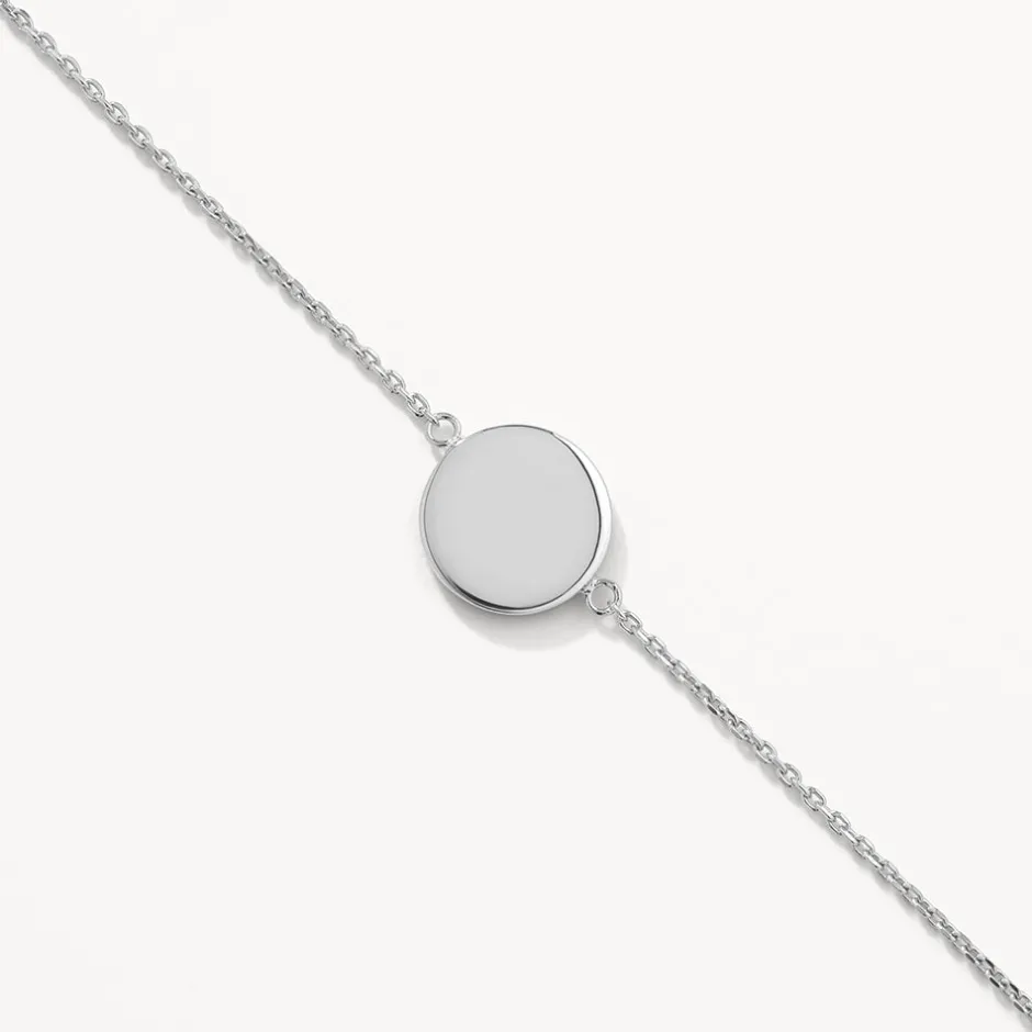 Outlet Mini Engravable Circle Bracelet in Silver Gifts For Him | Engravable Jewellery