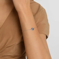 Outlet Mini Engravable Circle Bracelet in Silver Gifts For Him | Engravable Jewellery